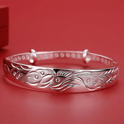 Fashion 925 Silver Noble Phoenix Bracelets Bangles for Women Gifts Classic Party Wedding Jewelry Gifts
