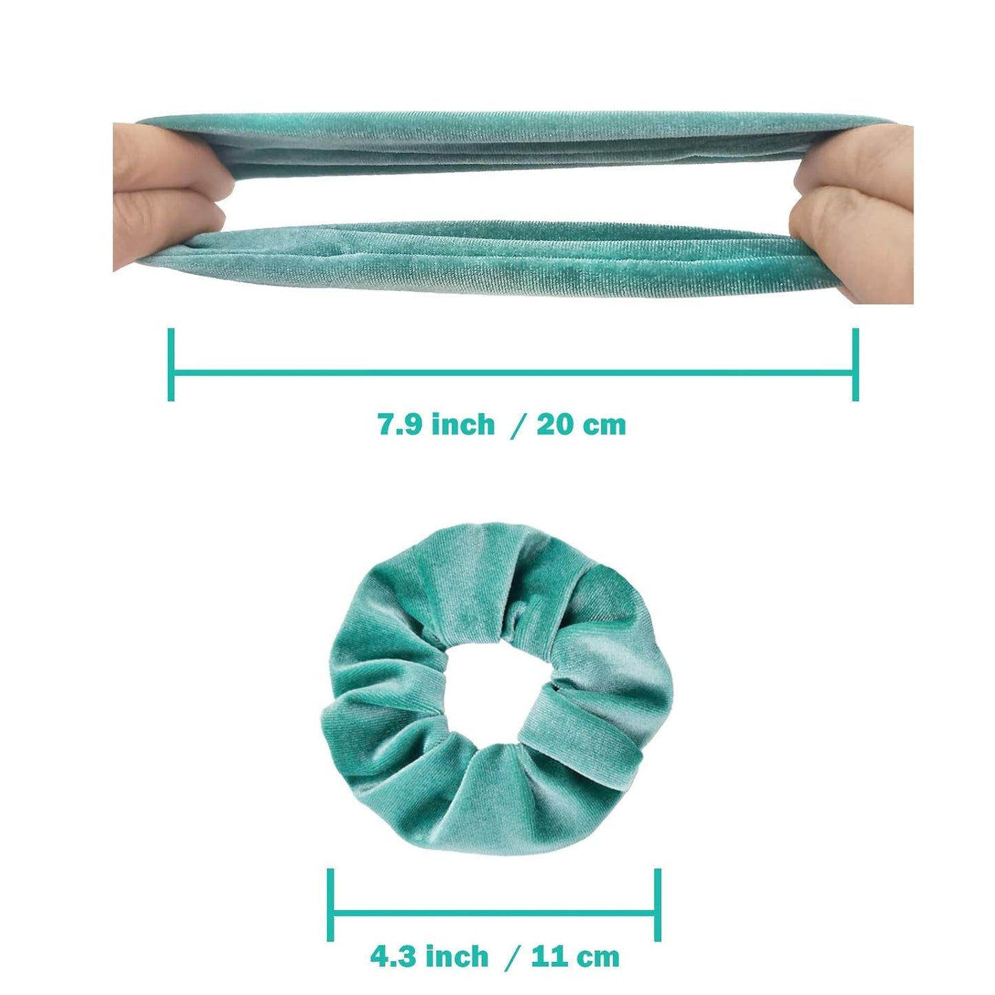 Scrunchies for Girls, 12 Pcs Velvet Scrunchies for Hair, Soft Ponytail Holder, Cute Colors Elastic Hair Bands for Teens and Women