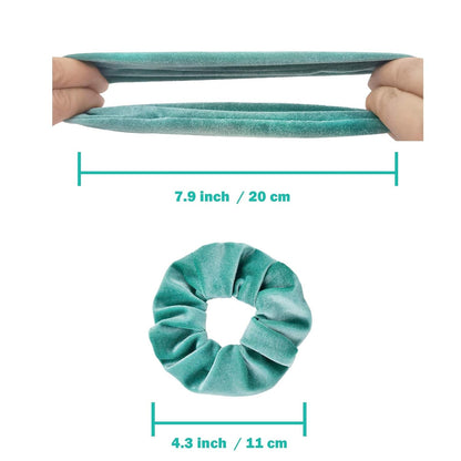 Scrunchies for Girls, 12 Pcs Velvet Scrunchies for Hair, Soft Ponytail Holder, Cute Colors Elastic Hair Bands for Teens and Women
