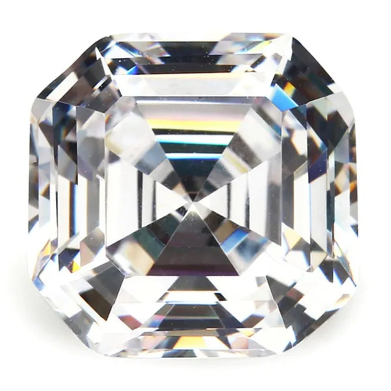 Unheated 8.30 Cts Natural Gemstone White Sapphire 10x10mm Square Cut Gem Sri-Lanka VVS - WORLD TIME VISITS