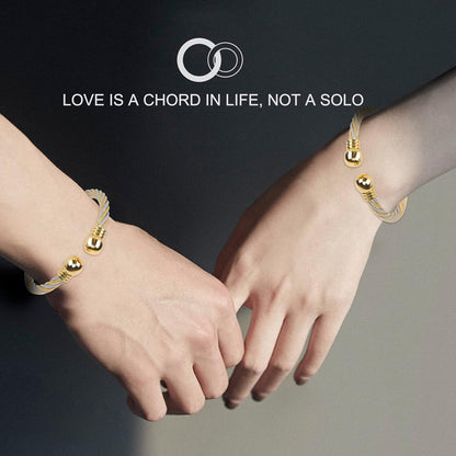Stainless Steel Golden Silver Twisted Cable Bracelet Adjustable Cuff Bangle Bracelets for Women