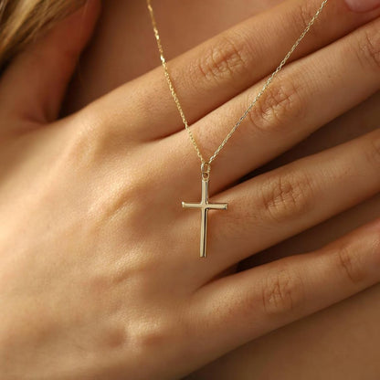 Gold Cross Necklace for Women Girls Trendy - 14K Gold Plated Layered Cross Necklace Tiny Sideway Choker CZ Necklaces for Women Trendy Faith Jewelry First Communion Gifts