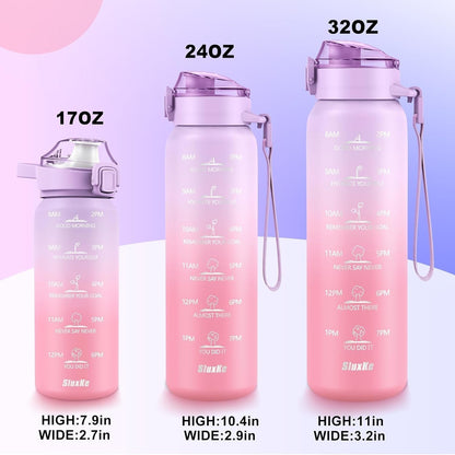 Insulated Water Bottle 32Oz with 2Lids,18/10 Stainless Steel 1000Ml Insulated Water Bottle Double Walled with Handle, Metal Canteen Keep Cold 48H Hot 24H for Men, Women & Kids