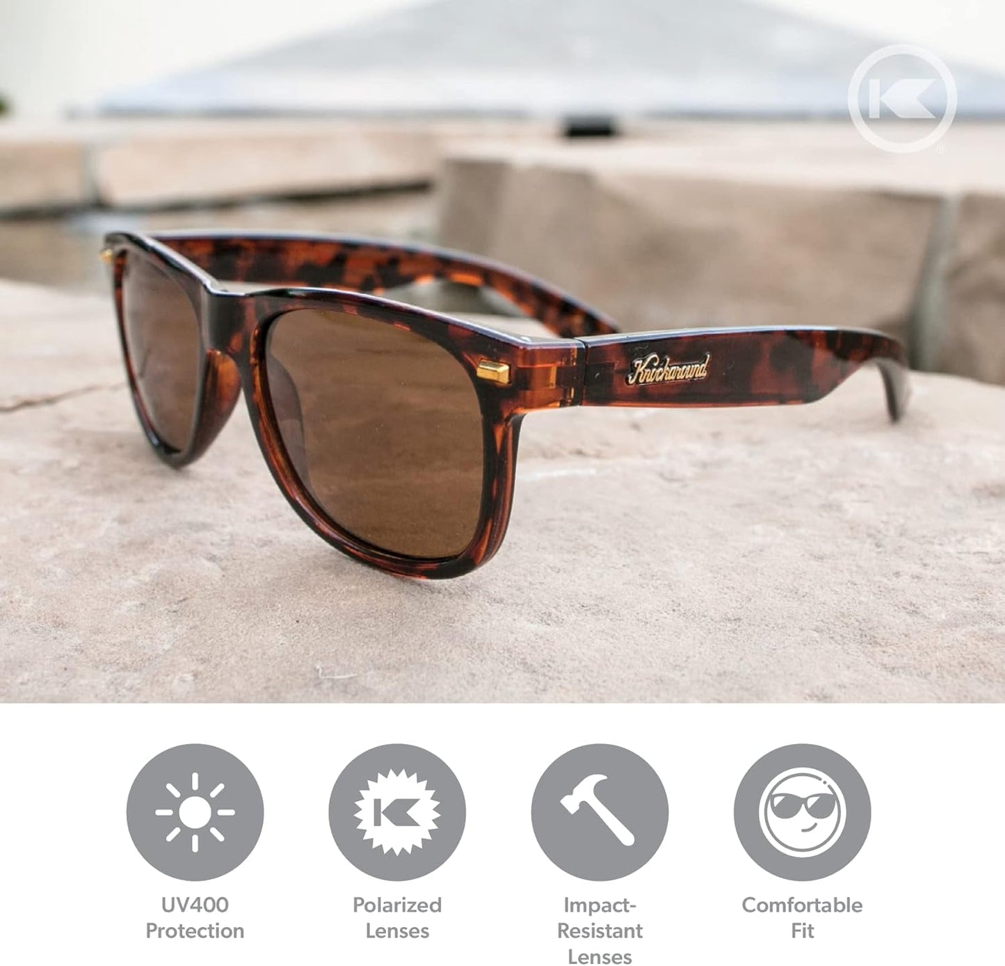 Fort Knocks Polarized Sunglasses for Men & Women - Impact Resistant Lenses & Full UV400 Protection - WORLD TIME VISITS