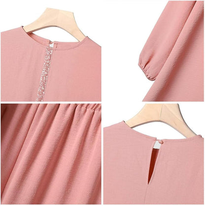Abayas Dress for Women Muslim Long Sleeve Loose Top Pants 2 Pcs Dubai Islamic Muslim Women Matching Sets