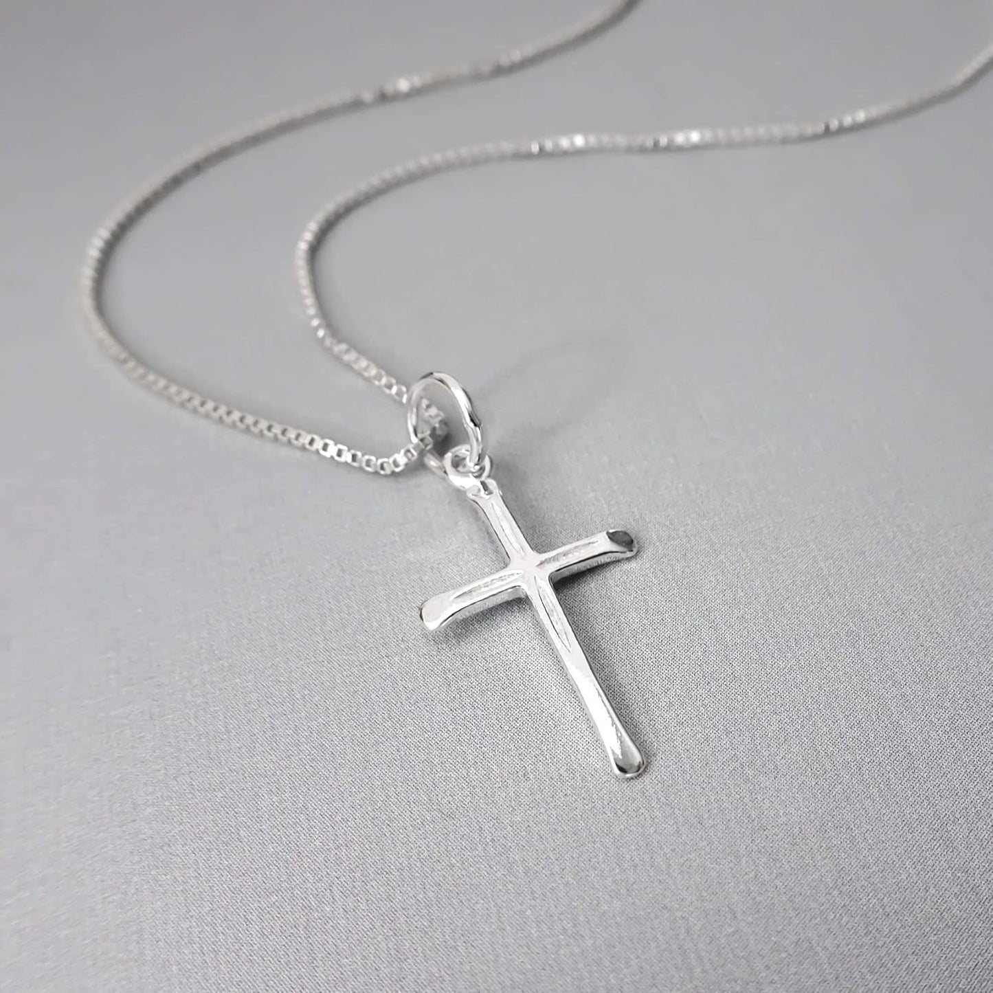 Delicate and Dainty Tiny Sterling Silver Cross Necklace for Women, Gift Necklace for Teens, Godmother Gift, Goddaughter Gift Necklace, 18 Inches
