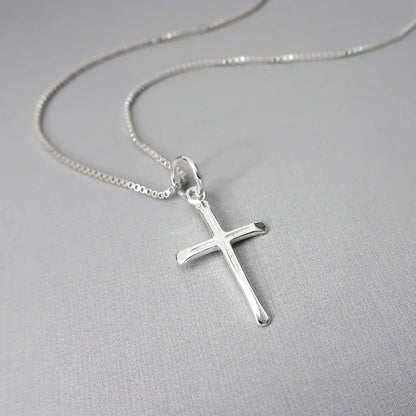 Delicate and Dainty Tiny Sterling Silver Cross Necklace for Women, Gift Necklace for Teens, Godmother Gift, Goddaughter Gift Necklace, 18 Inches