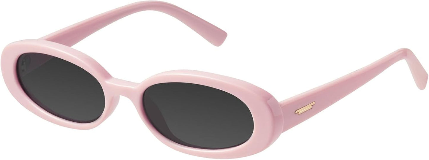 Retro Tiny Oval Sunglasses for Women with Small Face Narrow Style MS52360