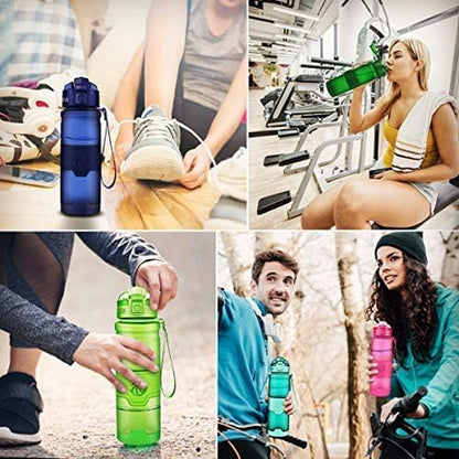 Sports Water Bottle, 400/500/700Ml/1L, BPA Free Leak Proof Tritan Lightweight Bottles for Outdoors,Camping,Cycling,Fitness,Gym,Yoga- Kids/Adults Drink Bottles with Filter, Lockable Pop Open Lid