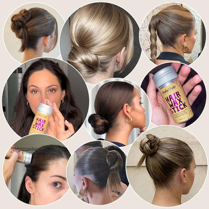 Hair Wax Stick - Flyaway Control and Styling Pomade for Kids, Women, and Men - Hair Bun Maker and Accessorie (1 Pack of Wax)