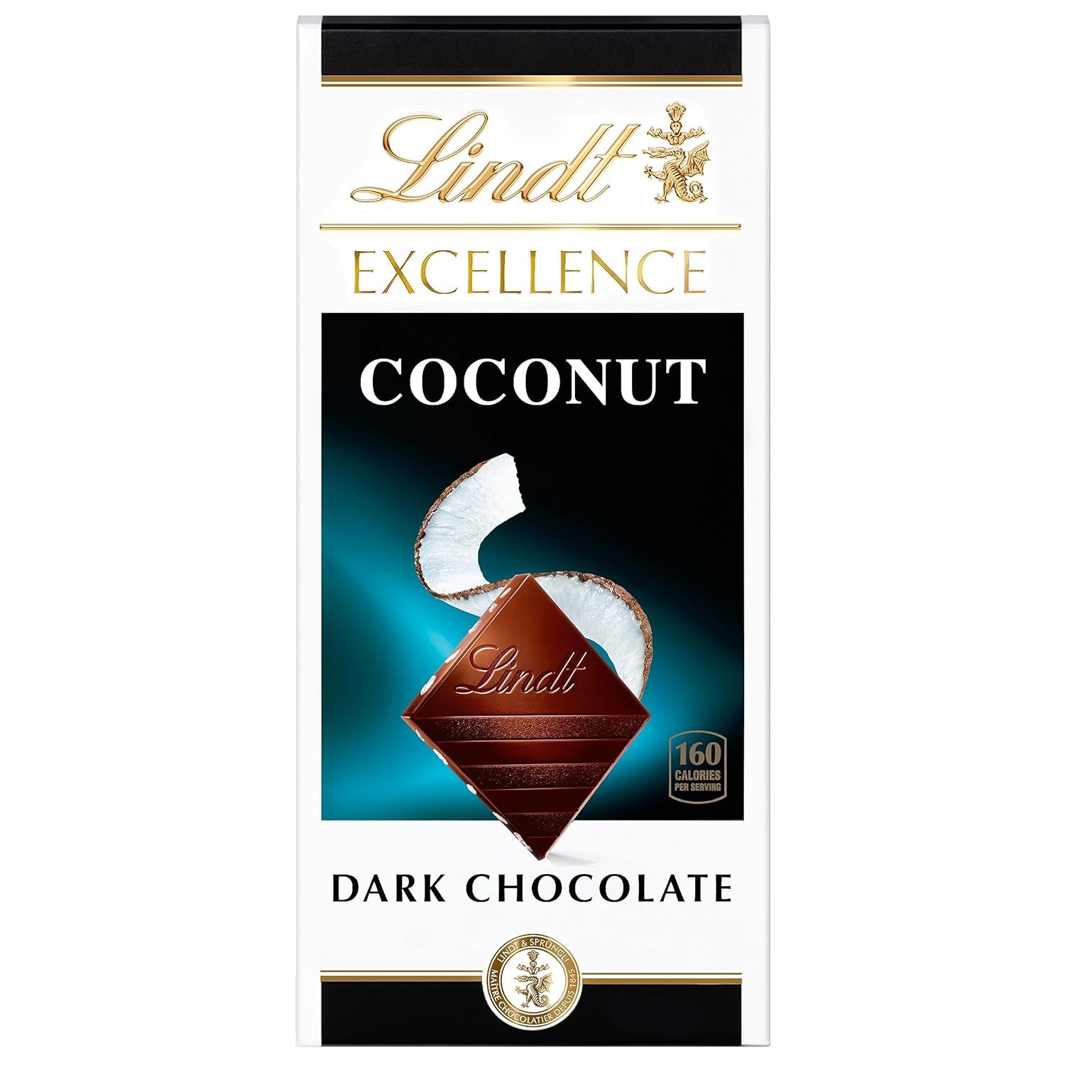 EXCELLENCE Coconut Dark Chocolate Candy Bar, Dark Chocolate with Coconut Flakes, 3.5 Oz. - WORLD TIME VISITS