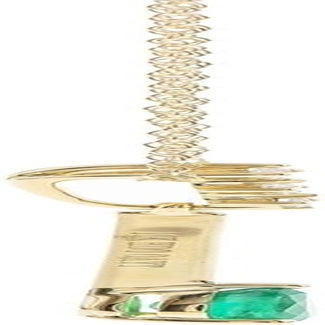 10K Yellow Gold Real Diamond Pendant (I1) with Genuine Peridot & Natural Emerald Daily Work Wear Jewelry for Women Gifts for Her