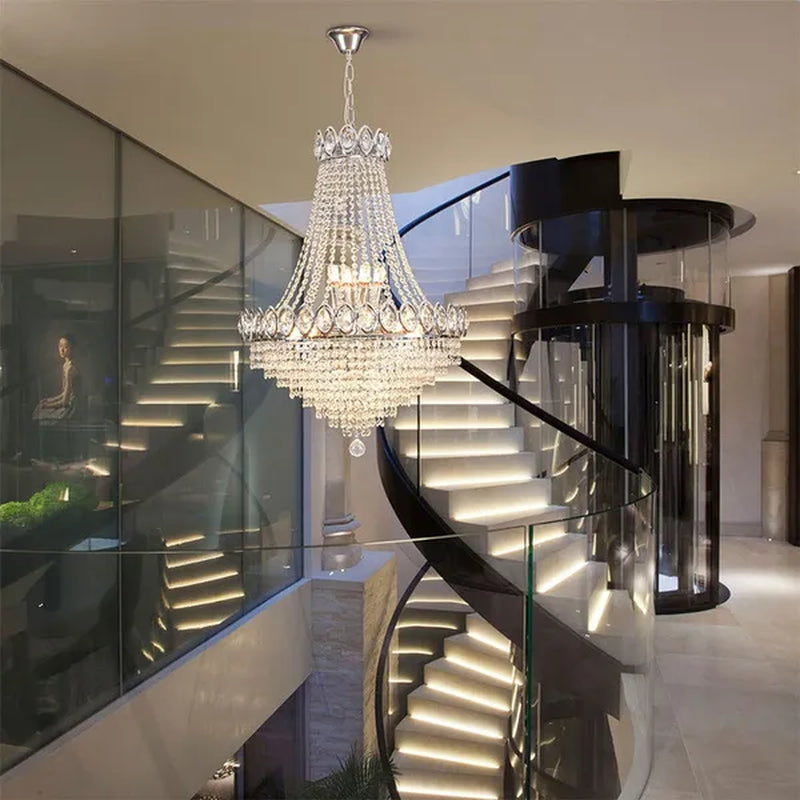 French Empire Crystal Chandelier LED Ceiling Lamp Ceiling Lighting Lamp Palace Villa