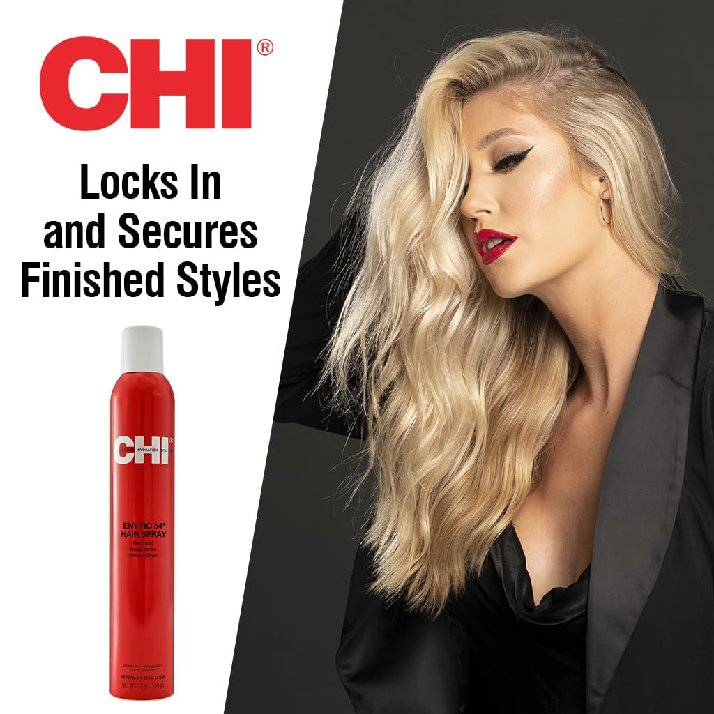 Enviro 54 Hairspray, Firm Hold, Lightweight Spray Finishes & Secures Hairstyles, Sulfate, Paraben & Gluten-Free, 12 Oz