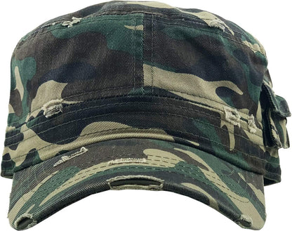 Cadet Army Cap Basic Everyday Military Style Hat (Now with STASH Pocket Version Available)