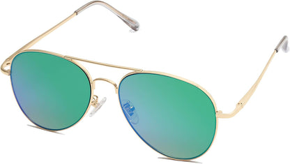 Classic Aviator Sunglasses for Women Men Metal Spring Hinges SJ1030