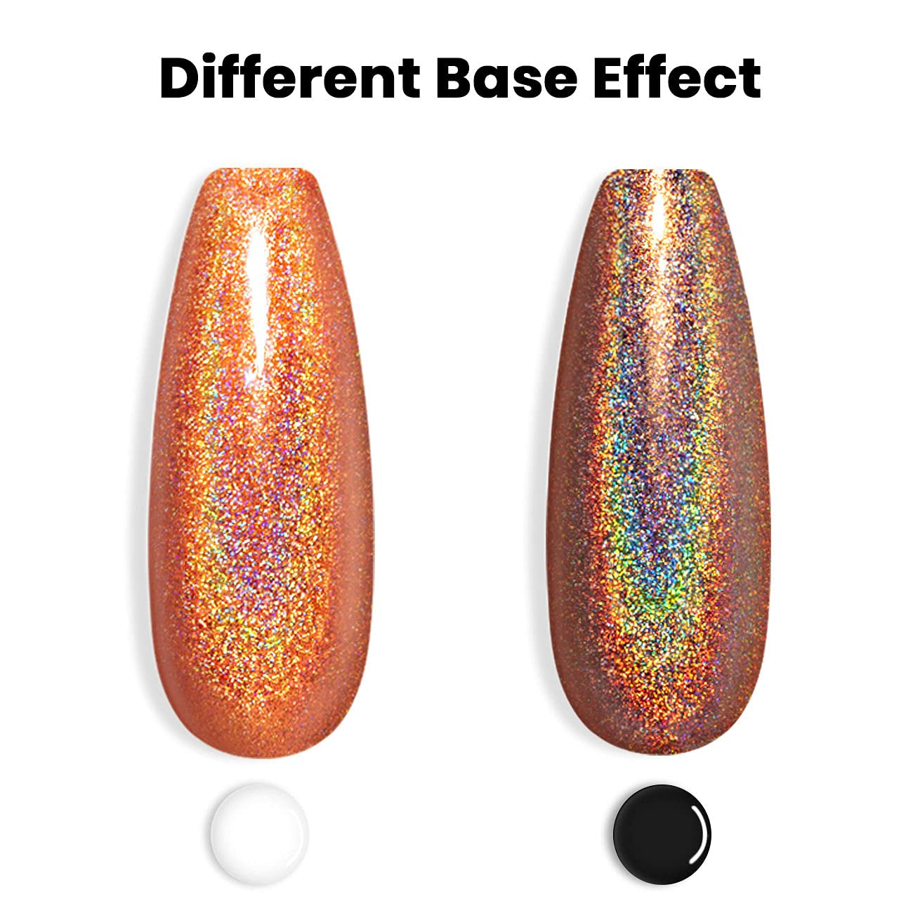 Holographic Nail Polish Classic Orange Gel Polish Soak off Nail Gel Ideal for Nail Salon DIY at Home with Beauty Gift UV LED Lamp Required