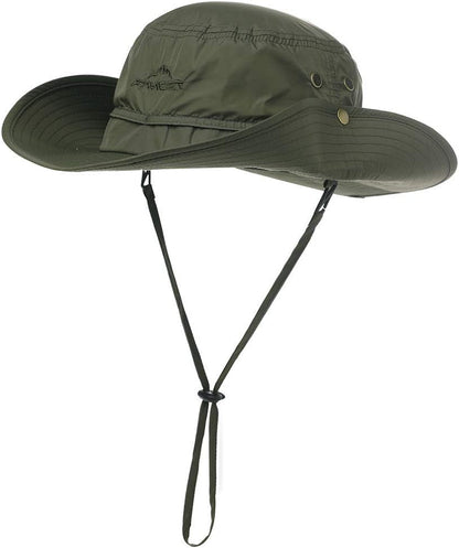 Oversize XL XXL Large Wide Brim Waterproof UPF 50+ Bucket Sun Summer Travel Fishing Hiking Fisherman Hat Detachable Chin