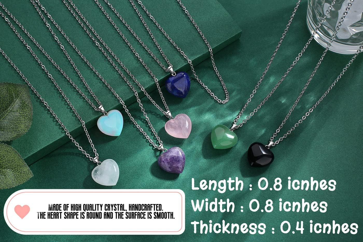 Lapis Lazuli Necklace Crystals Necklaces Heart Love Real Crystal Reiki Energy for Women Mothers Day Gift Christmas