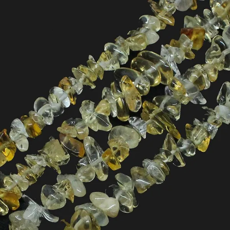 1pcs Natural Gemstone Citrine Quartz Chip Beads 5mm-8mm for Creatively Jewelry Making 31inch