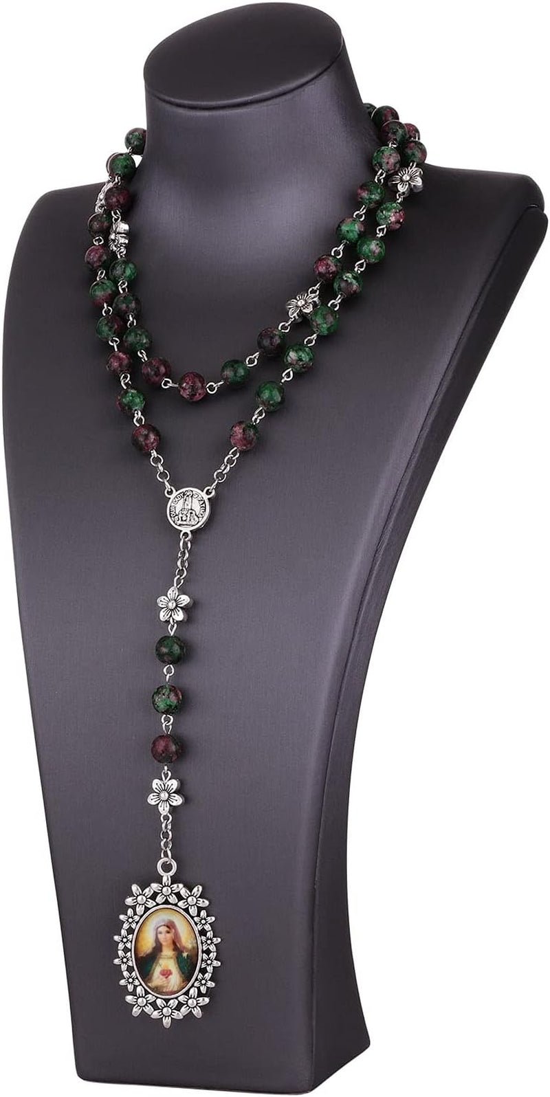 Chaplet Rosary/Servite Rosary of the Seven Sorrows / 7 or 10 Prayer Beads Chain Religious Virgin Mary Pendant Y - Necklace - WORLD TIME VISITS
