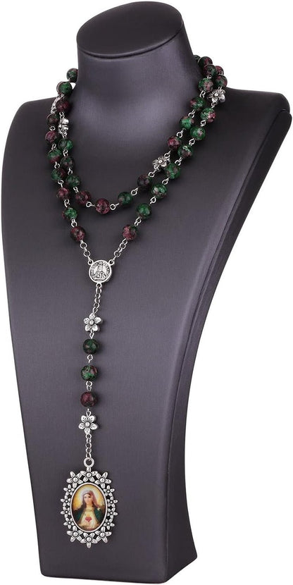 Chaplet Rosary/Servite Rosary of the Seven Sorrows / 7 or 10 Prayer Beads Chain Religious Virgin Mary Pendant Y - Necklace - WORLD TIME VISITS