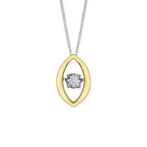 Cheri Jadore P3440-10T-02 Diamond Solitaire Pendant in 10K, Yellow Gold - 0.02 CT.