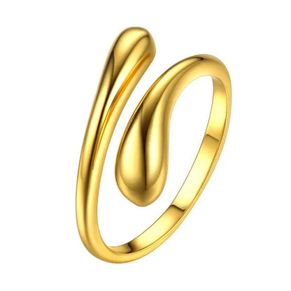 ChicSilver 925 Sterling Silver Ring Minimalist Teardrop Open Ring Eternity Ring Wedding Band for Women