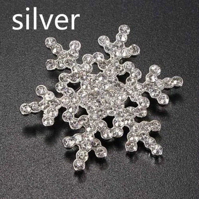 Christmas Charming Water Diamond Diamond Christmas Snowflake Brooch Christmas Gift.