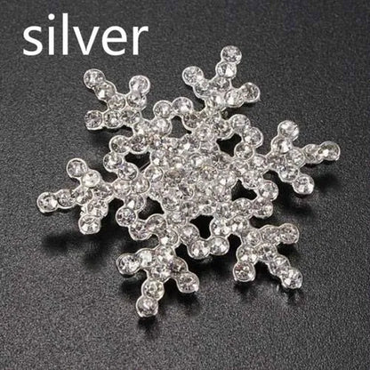 Christmas Charming Water Diamond Diamond Christmas Snowflake Brooch Christmas Gift.