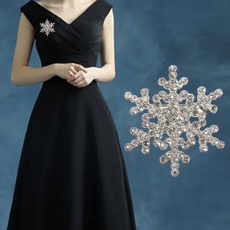 Christmas Charming Water Diamond Diamond Christmas Snowflake Brooch Christmas Gift. - WORLD TIME VISITS
