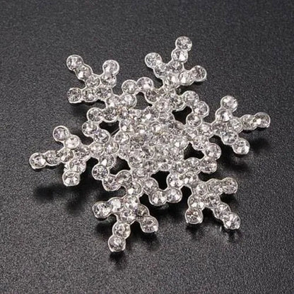 Christmas Charming Water Diamond Diamond Christmas Snowflake Brooch Christmas Gift.