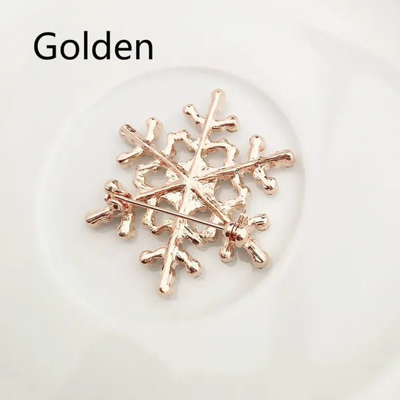 Christmas Charming Water Diamond Diamond Christmas Snowflake Brooch Christmas Gift.