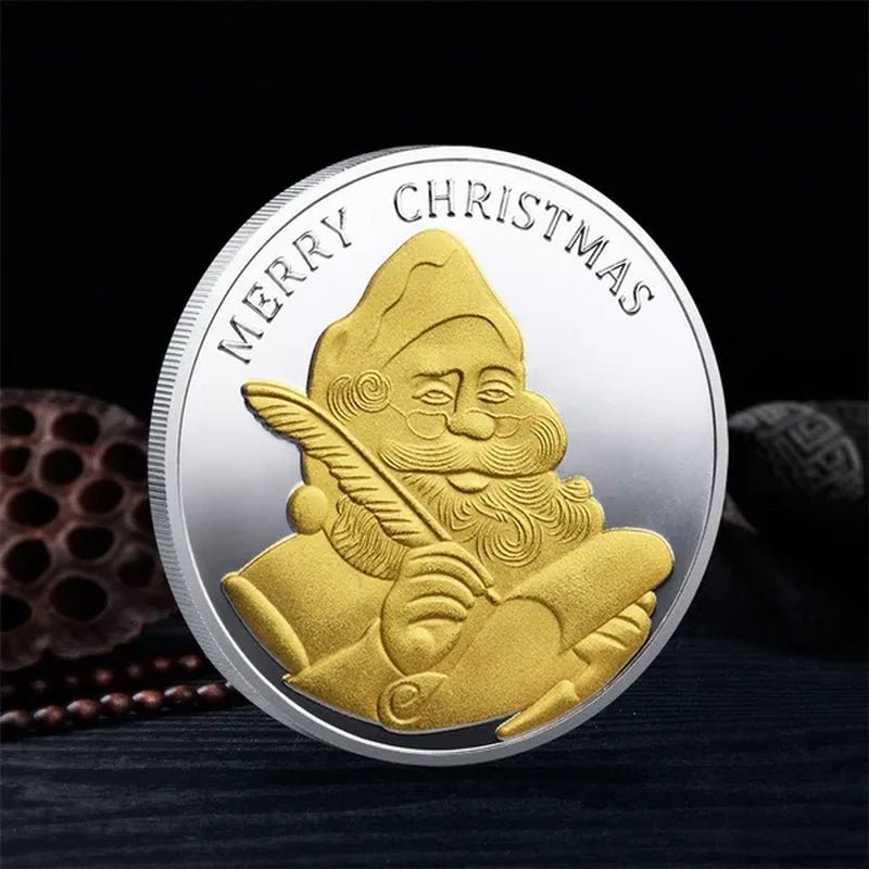 Christmas Grandpa Commemorative Coin Gold Metal Badge Replica Coin Collection - WORLD TIME VISITS