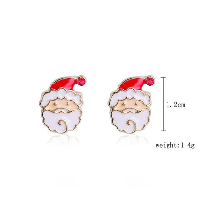 Christmas Jewelry with Diamond Snowflake Bell Christmas Earrings Christmas Tree Earrings Set Christmas Earrings Deer Stud Earrings
