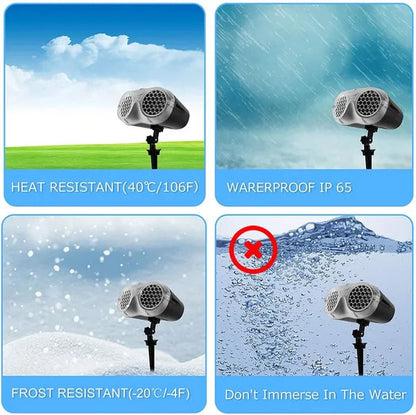 Christmas Projector Lights, Indoor Outdoor LED Snowflake Projector, Remote Control IP65 Waterproof Projection Lamp, for Christmas, Wedding, Party