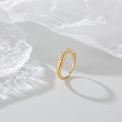 Chunky Gold Rings 14K Gold Plated Statement Dome Band Rings Jewelry for Women Gifts for Her