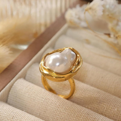 Chunky Gold Statement Dome Rings for Women, Exaggerated Thick Adjustable Open Finger Ring Prom Fashion Jewelry Gift.