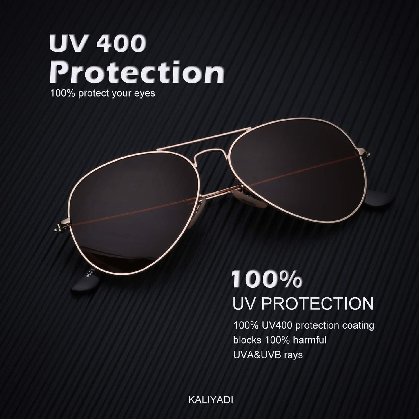Classic Aviator Sunglasses for Men Women Driving Sun Glasses Polarized Lens UV Blocking - WORLD TIME VISITS