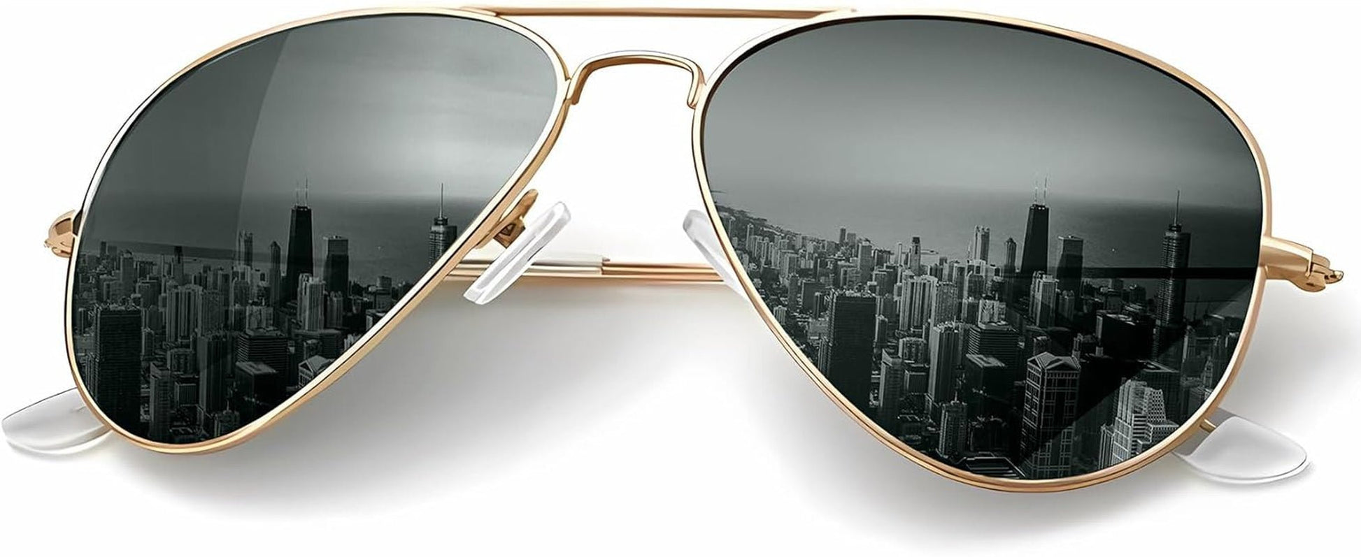 Classic Aviator Sunglasses for Men Women Driving Sun Glasses Polarized Lens UV Blocking - WORLD TIME VISITS