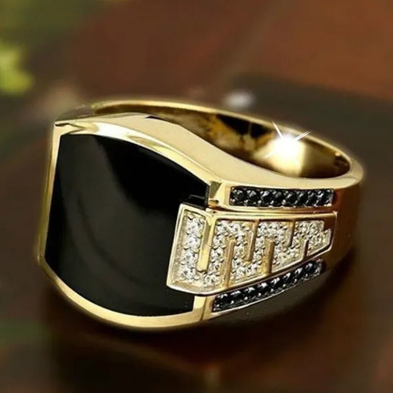 Classic Domineering Men's Fashion Exquisite 925 Sterling Silver Ring Natural Charm Black Diamond Ring Wedding Engagement Boyfriend Party Casual Accessories Father's Day Birthday Gift Business Men's Luxury Jewelry US Size US5-14 Bague Homme