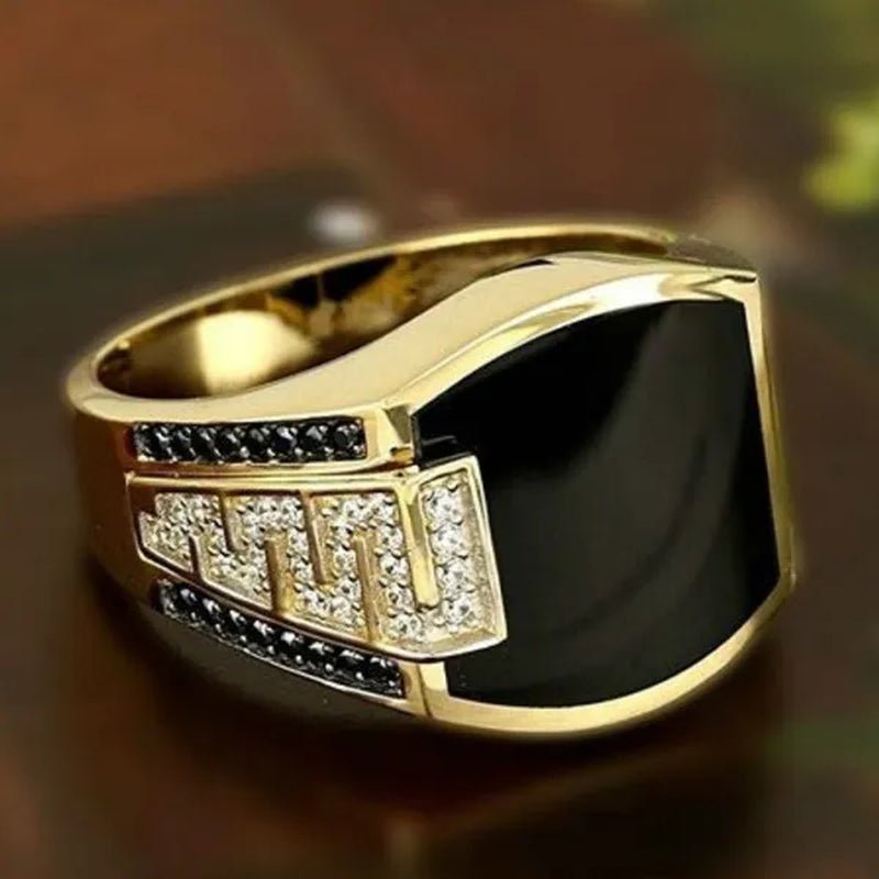 Classic Domineering Men's Fashion Exquisite 925 Sterling Silver Ring Natural Charm Black Diamond Ring Wedding Engagement Boyfriend Party Casual Accessories Father's Day Birthday Gift Business Men's Luxury Jewelry US Size US5-14 Bague Homme