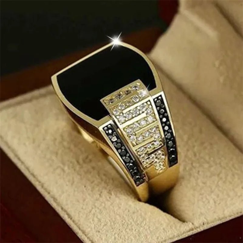 Classic Domineering Men's Fashion Exquisite 925 Sterling Silver Ring Natural Charm Black Diamond Ring Wedding Engagement Boyfriend Party Casual Accessories Father's Day Birthday Gift Business Men's Luxury Jewelry US Size US5-14 Bague Homme