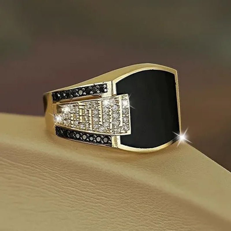 Classic Domineering Men's Fashion Exquisite 925 Sterling Silver Ring Natural Charm Black Diamond Ring Wedding Engagement Boyfriend Party Casual Accessories Father's Day Birthday Gift Business Men's Luxury Jewelry US Size US5-14 Bague Homme