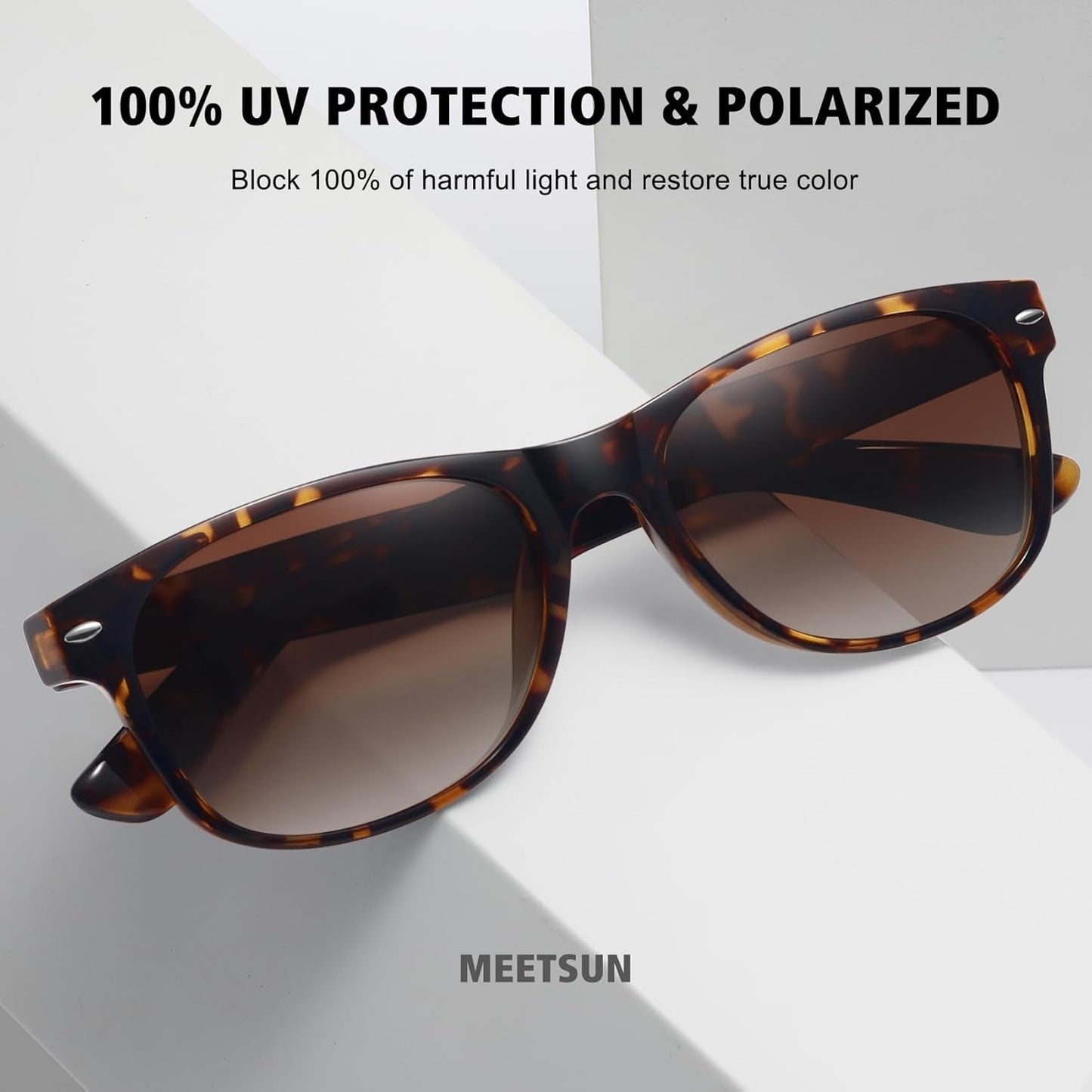 Classic Polarized Sunglasses for Women Men Trendy Retro Sun Glasses for Driving UV Protection (3 Pack)