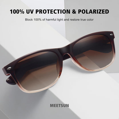 Classic Polarized Sunglasses for Women Men Trendy Retro Sun Glasses for Driving UV Protection (3 Pack)
