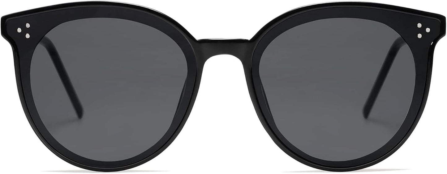 Classic Trendy round Sunglasses Womens Mens Oversized Large Shades UV400 Vacation Sunnies SJ2068 - WORLD TIME VISITS