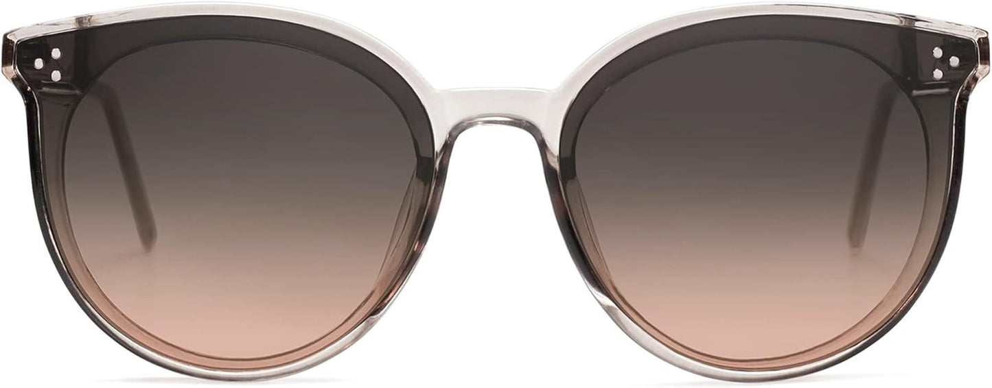Classic Trendy round Sunglasses Womens Mens Oversized Large Shades UV400 Vacation Sunnies SJ2068 - WORLD TIME VISITS