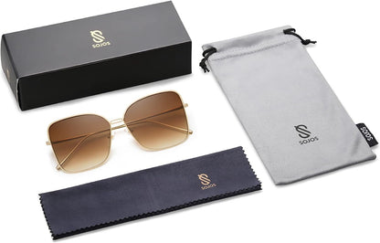 Classic Trendy Square Oversized Sunglasses Womens Mens UV400 Big Large Designer Shades SJ1082