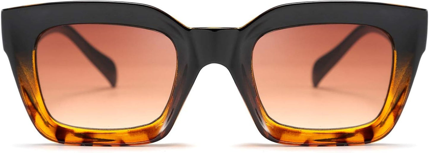 Classic Women Sunglasses Fashion Thick Square Sun Glasses Chunky Frame UV400 B2471
